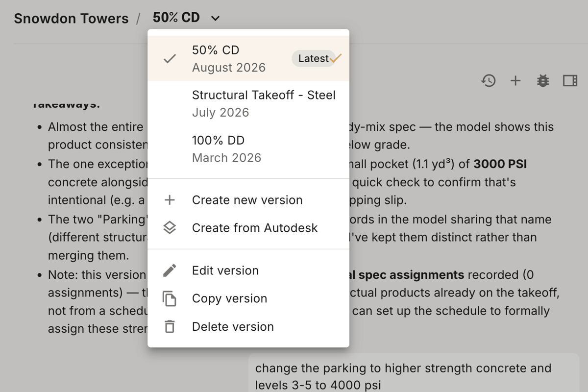 Create a version